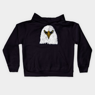 Lone Eagle on Back Kids Hoodie